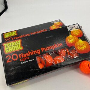 Totally Ghoul Flashing Pumpkin Lights Outdoor/Indoor Halloween  vintage READ